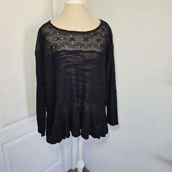 Free People Kristobel Tunic in Black sz M - Picture 2 of 11